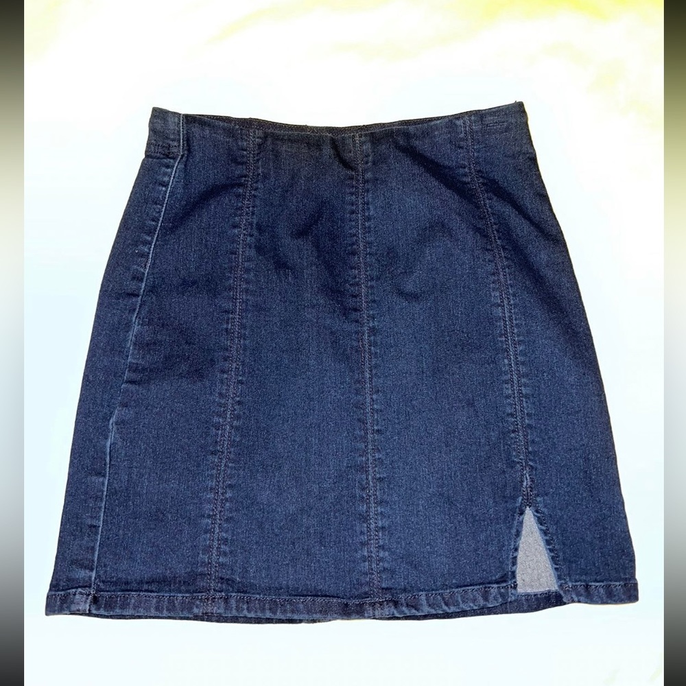 Free People Jean Mini Skirt